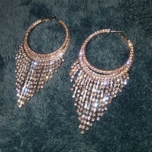 Rhinestone bridal wedding woman earings